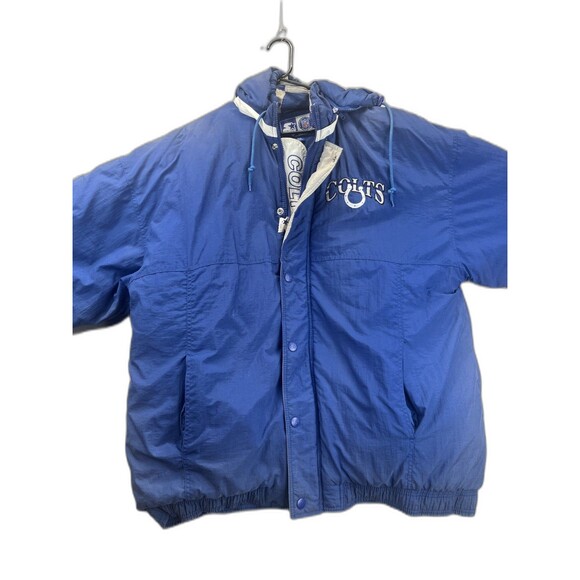 Indianapolis Colts NFL Starter Vintage 90s Jacket Hoodie XXL Blue White